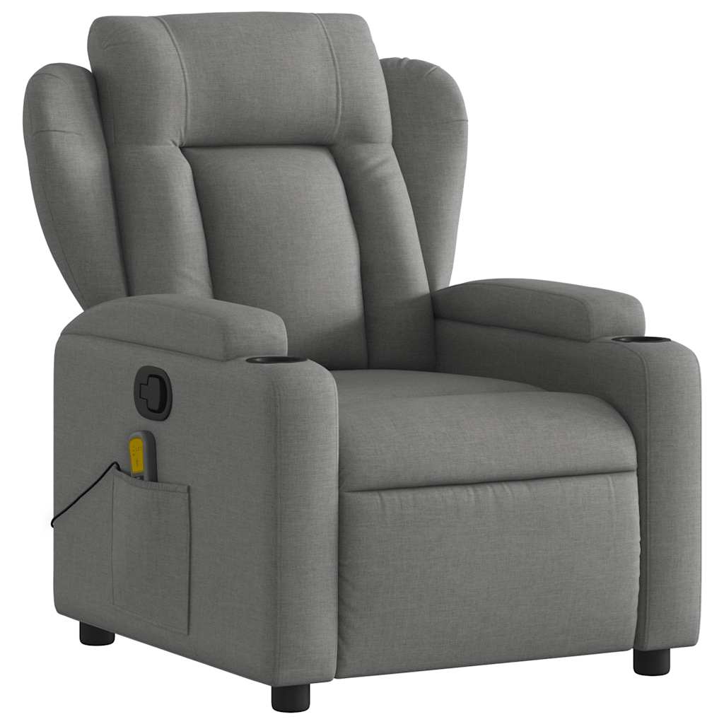 vidaXL Massagesessel Dunkelgrau Stoff
