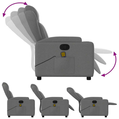 vidaXL Massagesessel Dunkelgrau Stoff