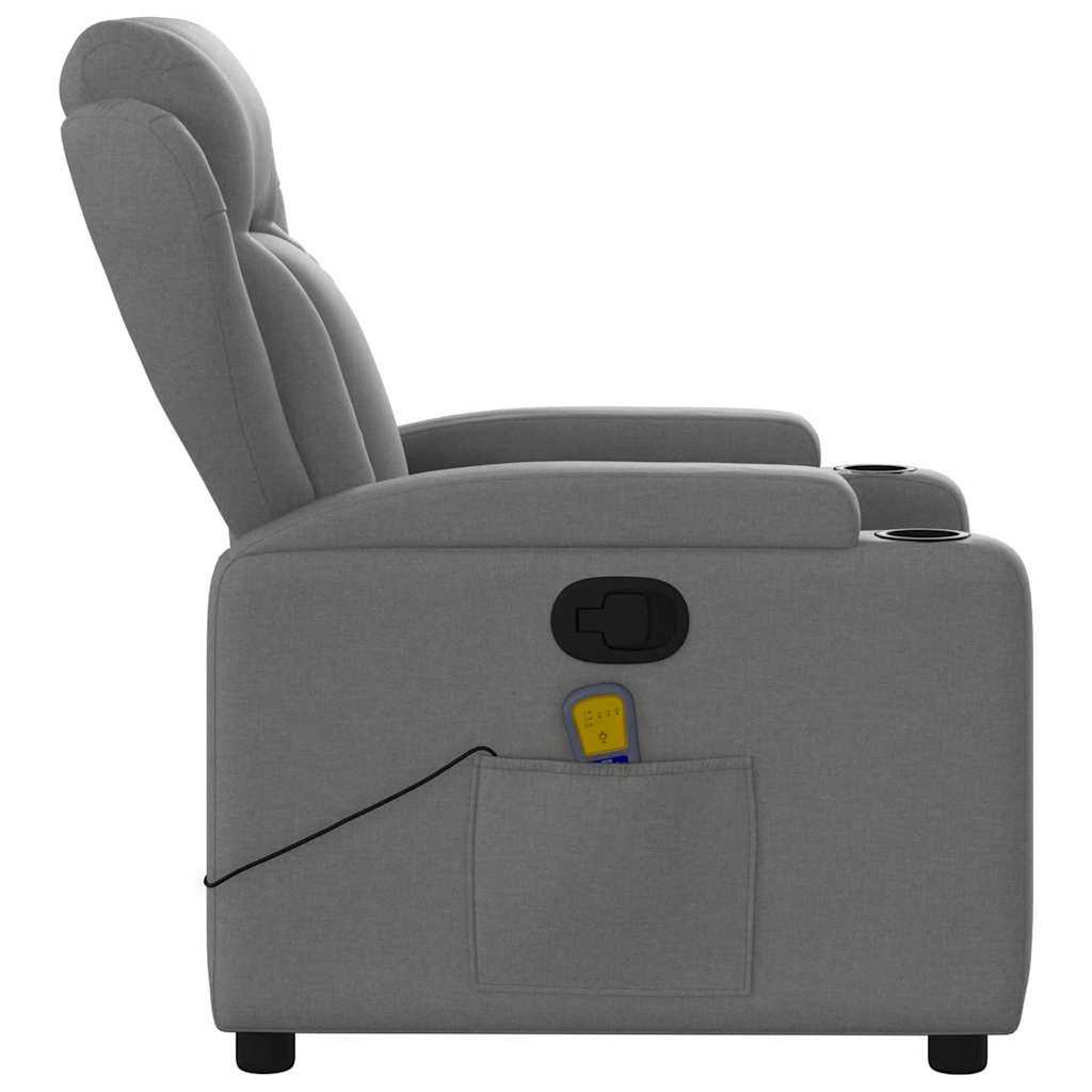 vidaXL Massagesessel Dunkelgrau Stoff