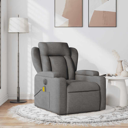 vidaXL Massagesessel Dunkelgrau Stoff