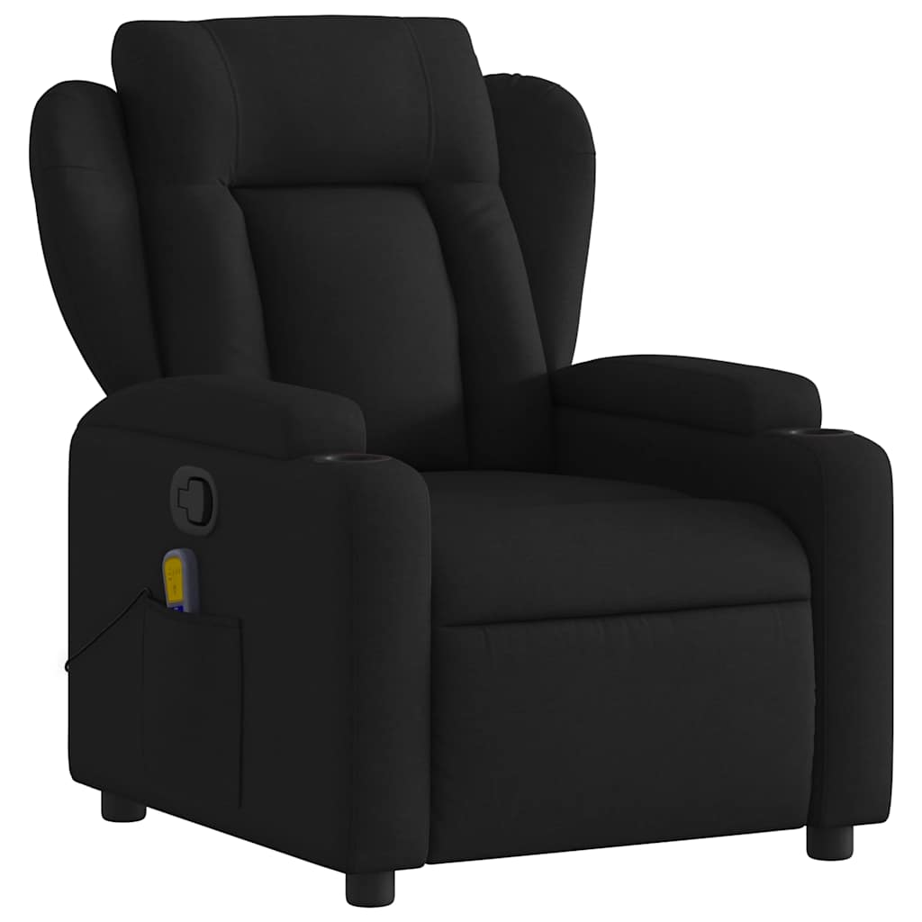 vidaXL Massagesessel Schwarz Stoff