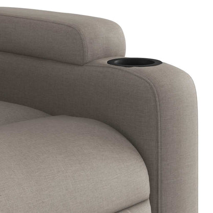 vidaXL Massage-Relaxsessel Taupe Stoff