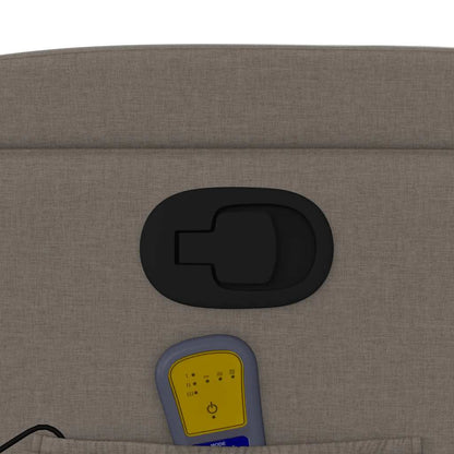 vidaXL Massage-Relaxsessel Taupe Stoff