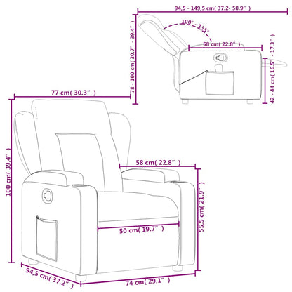 vidaXL Relaxsessel Braun Kunstleder