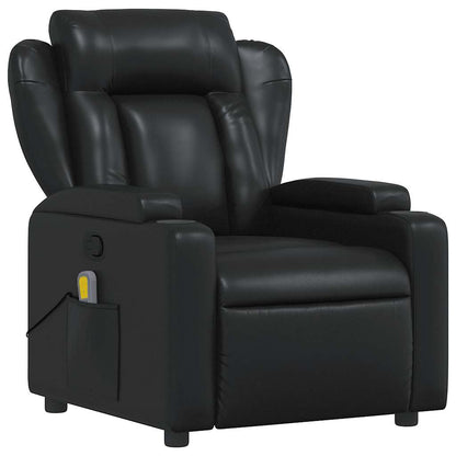 vidaXL Massagesessel Schwarz Kunstleder