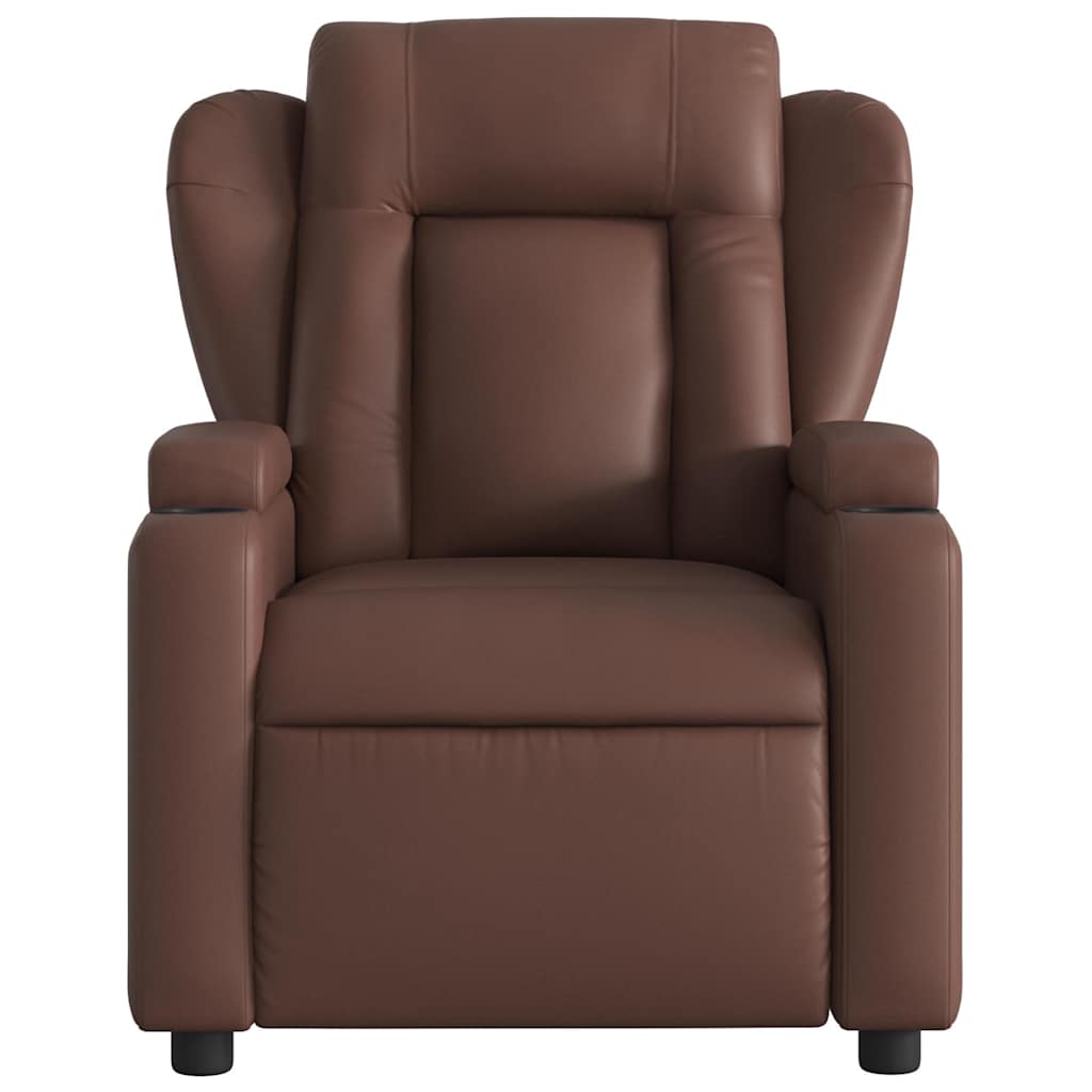 vidaXL Massagesessel Braun Kunstleder