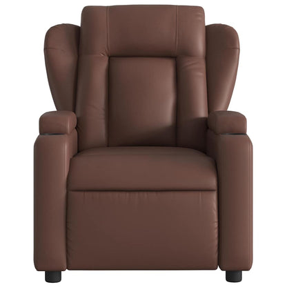 vidaXL Massagesessel Braun Kunstleder
