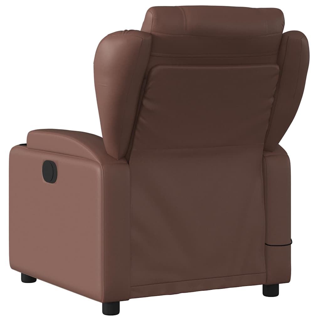 vidaXL Massagesessel Braun Kunstleder