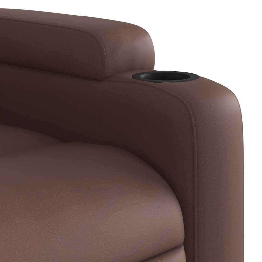 vidaXL Massagesessel Braun Kunstleder