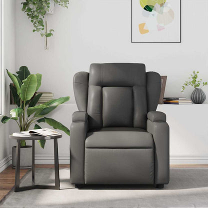 vidaXL Massagesessel Grau Kunstleder