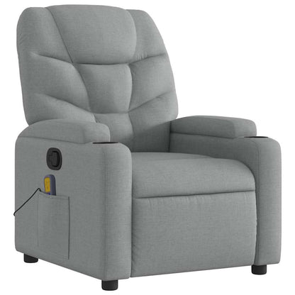 vidaXL Massagesessel Hellgrau Stoff