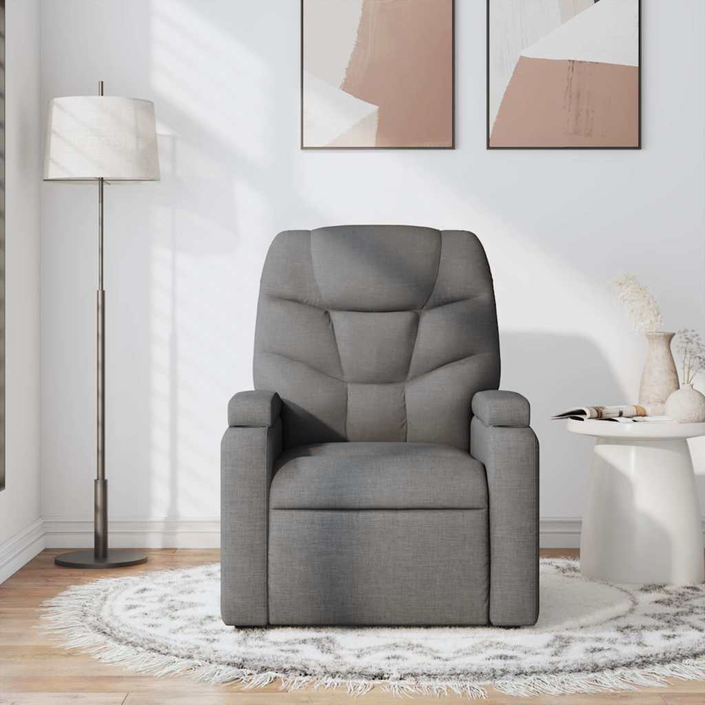 vidaXL Massagesessel Dunkelgrau Stoff