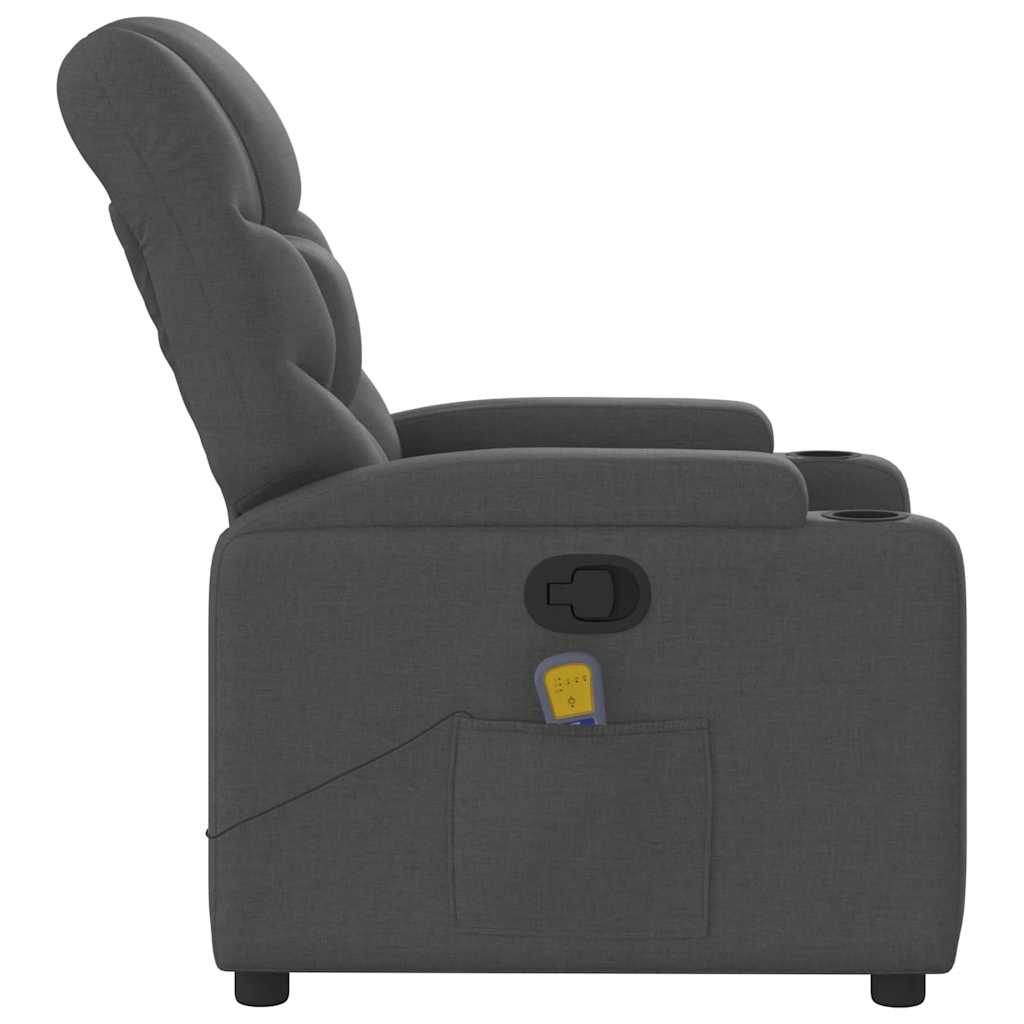vidaXL Massagesessel Dunkelgrau Stoff
