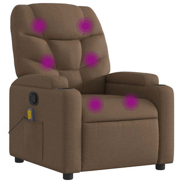 vidaXL Massagesessel Braun Stoff