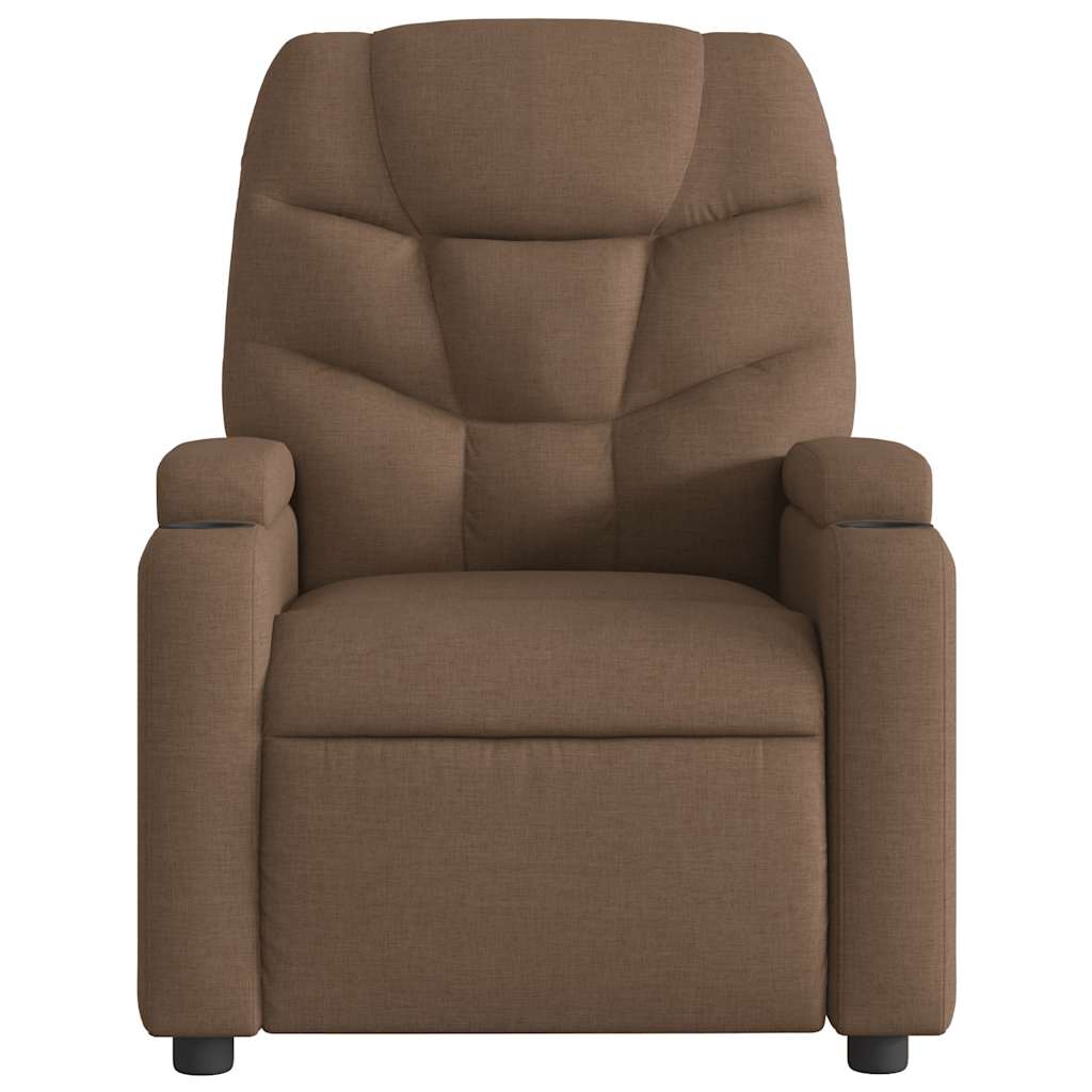 vidaXL Massagesessel Braun Stoff