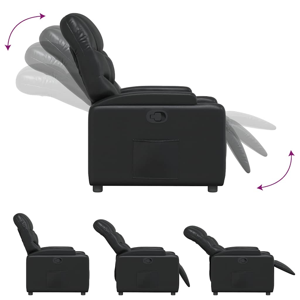 vidaXL Relaxsessel Schwarz Kunstleder