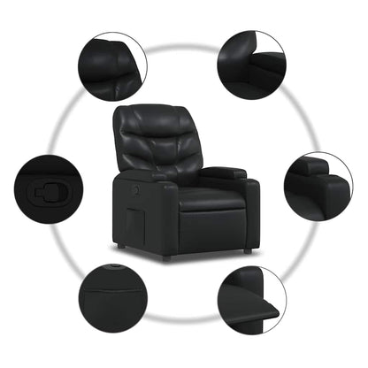 vidaXL Relaxsessel Schwarz Kunstleder