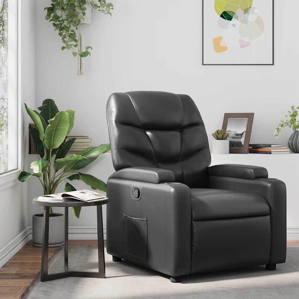 vidaXL Relaxsessel Schwarz Kunstleder