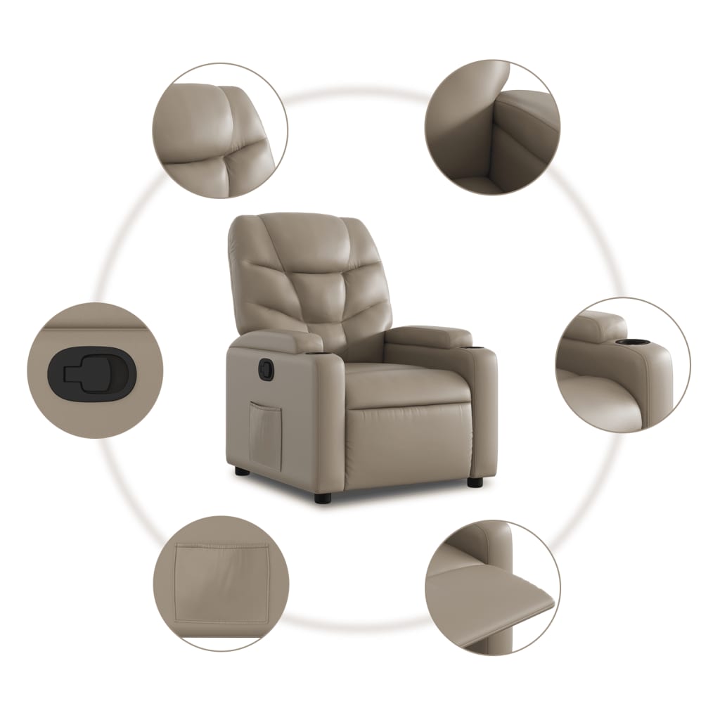 vidaXL Relaxsessel Cappuccino-Braun Kunstleder