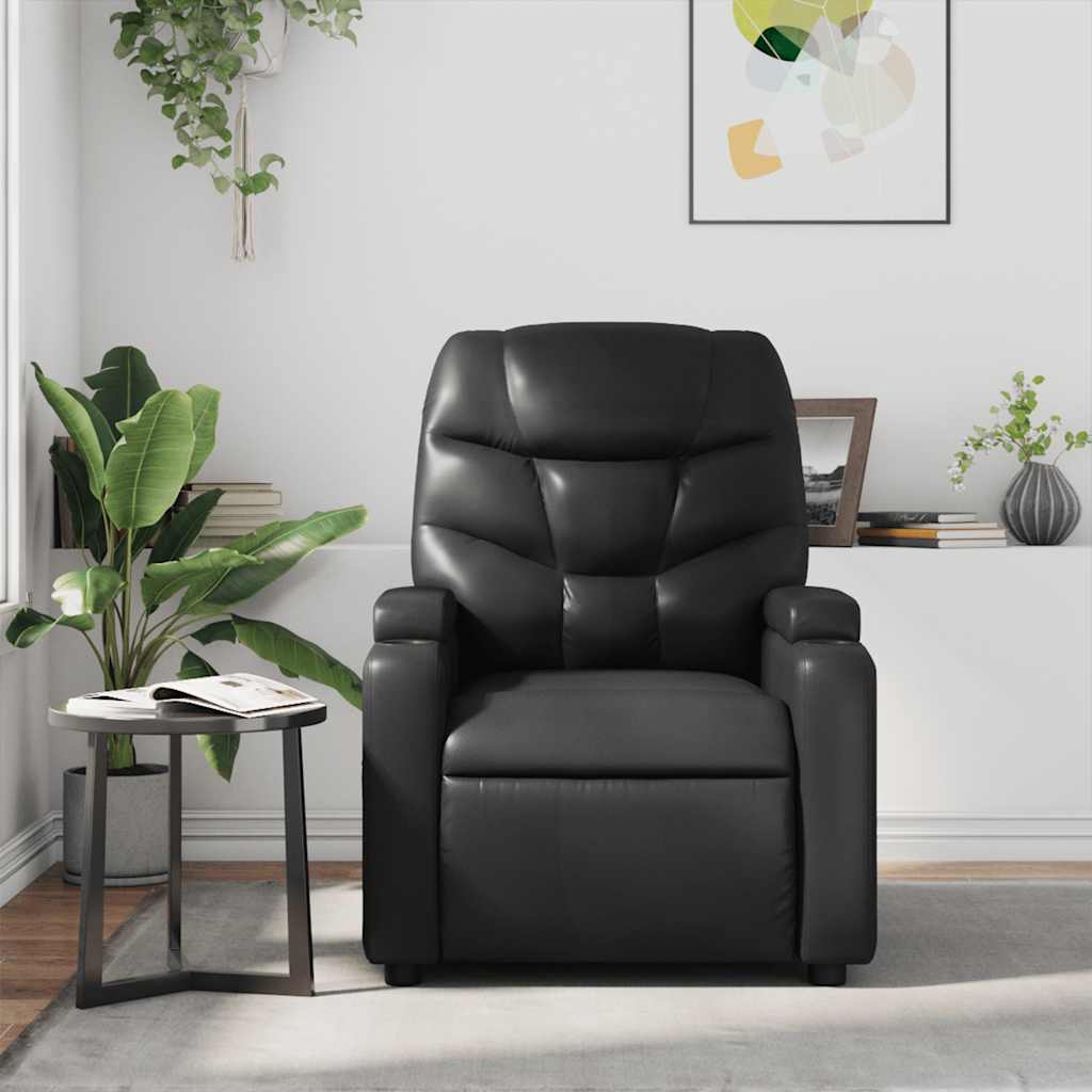 vidaXL Massagesessel Schwarz Kunstleder