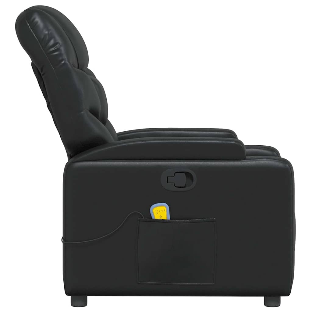 vidaXL Massagesessel Schwarz Kunstleder