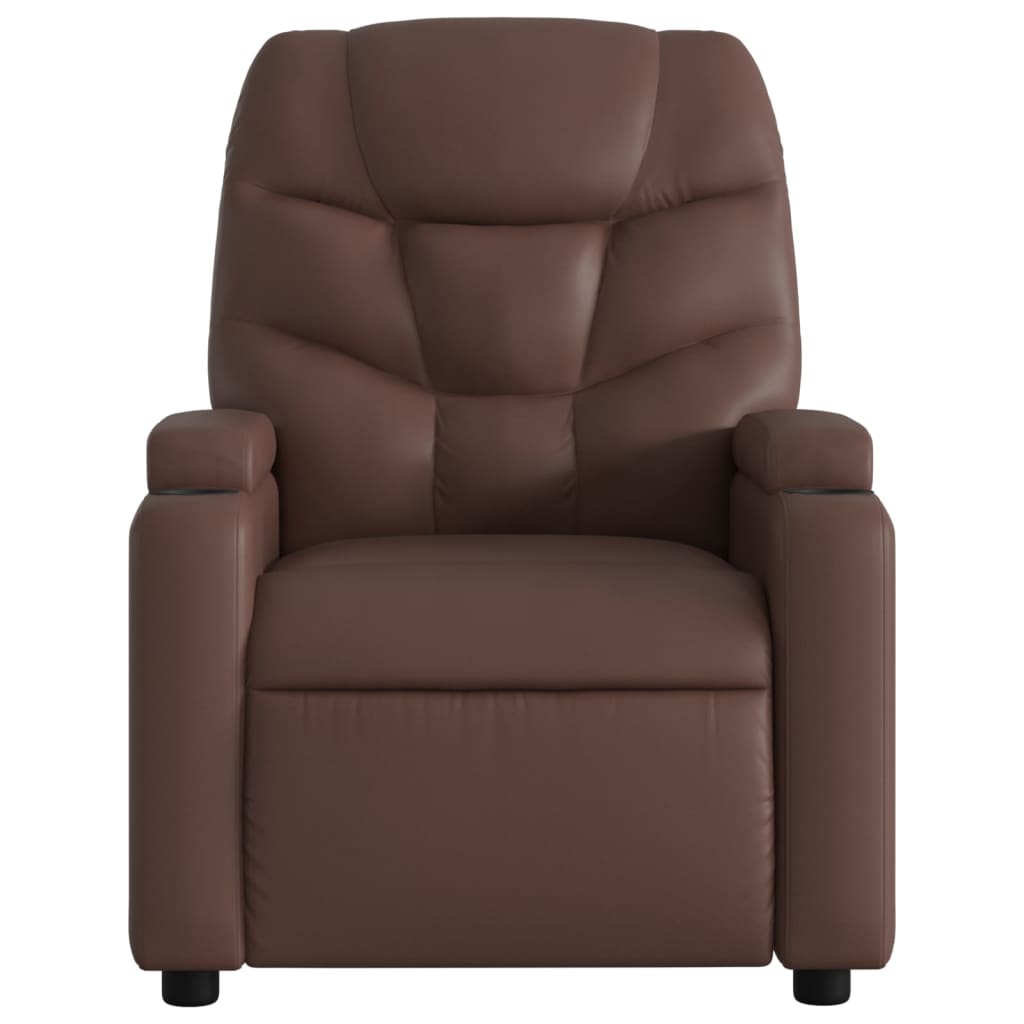 vidaXL Massagesessel Braun Kunstleder