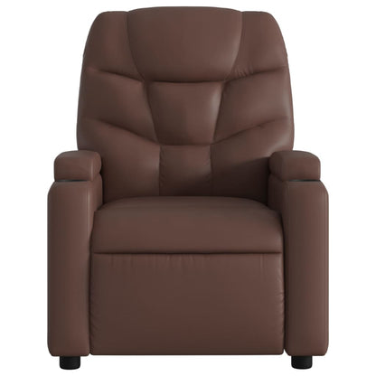 vidaXL Massagesessel Braun Kunstleder