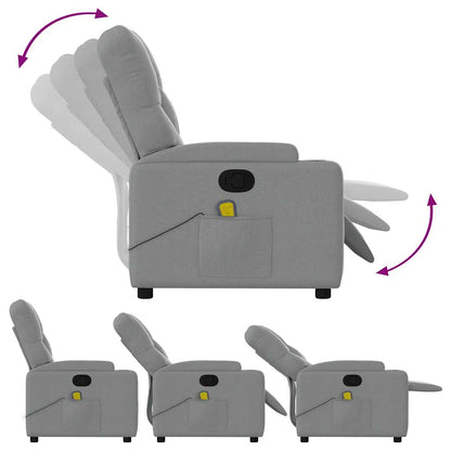 vidaXL Massagesessel Hellgrau Stoff