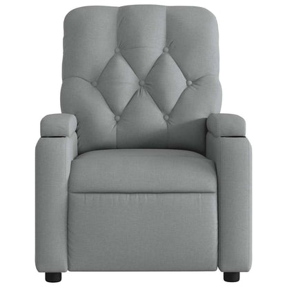 vidaXL Massagesessel Hellgrau Stoff