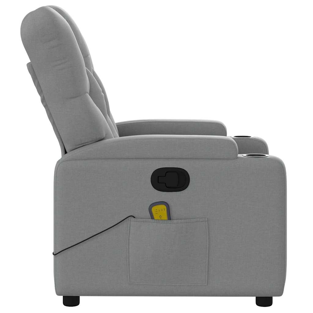 vidaXL Massagesessel Hellgrau Stoff