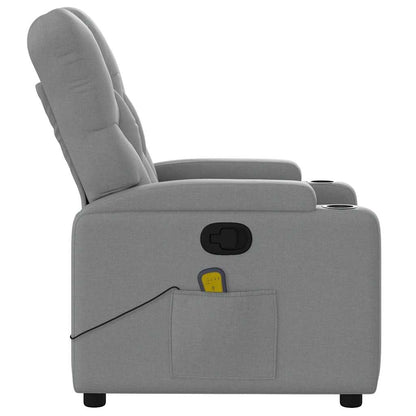 vidaXL Massagesessel Hellgrau Stoff