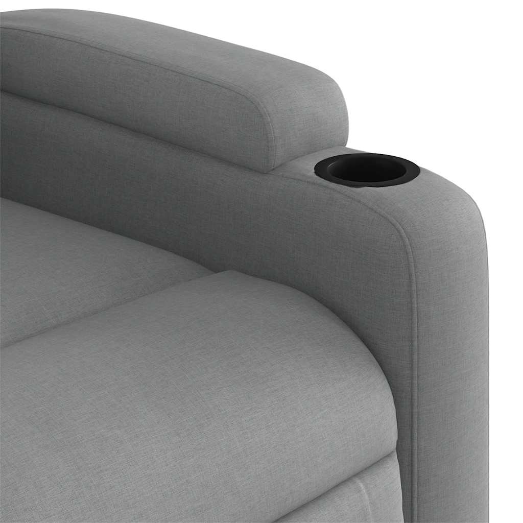 vidaXL Massagesessel Hellgrau Stoff