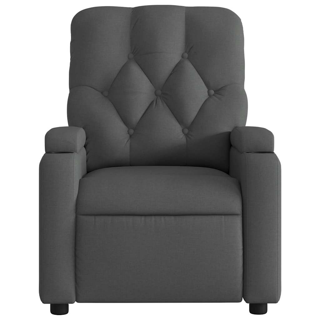 vidaXL Massagesessel Dunkelgrau Stoff