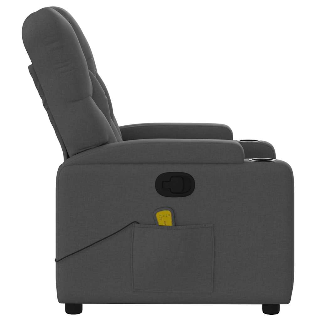 vidaXL Massagesessel Dunkelgrau Stoff