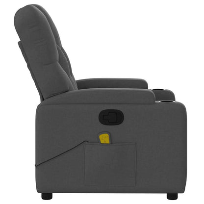 vidaXL Massagesessel Dunkelgrau Stoff