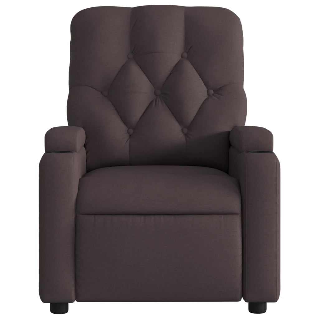 vidaXL Massagesessel Dunkelbraun Stoff