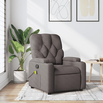 vidaXL Massagesessel Taupe Stoff