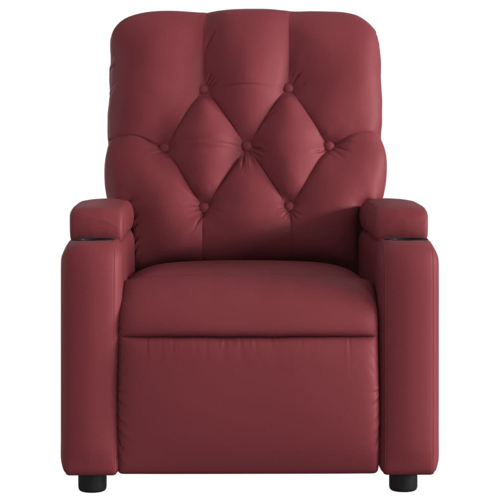 vidaXL Fauteuil relax bordeaux en similicuir