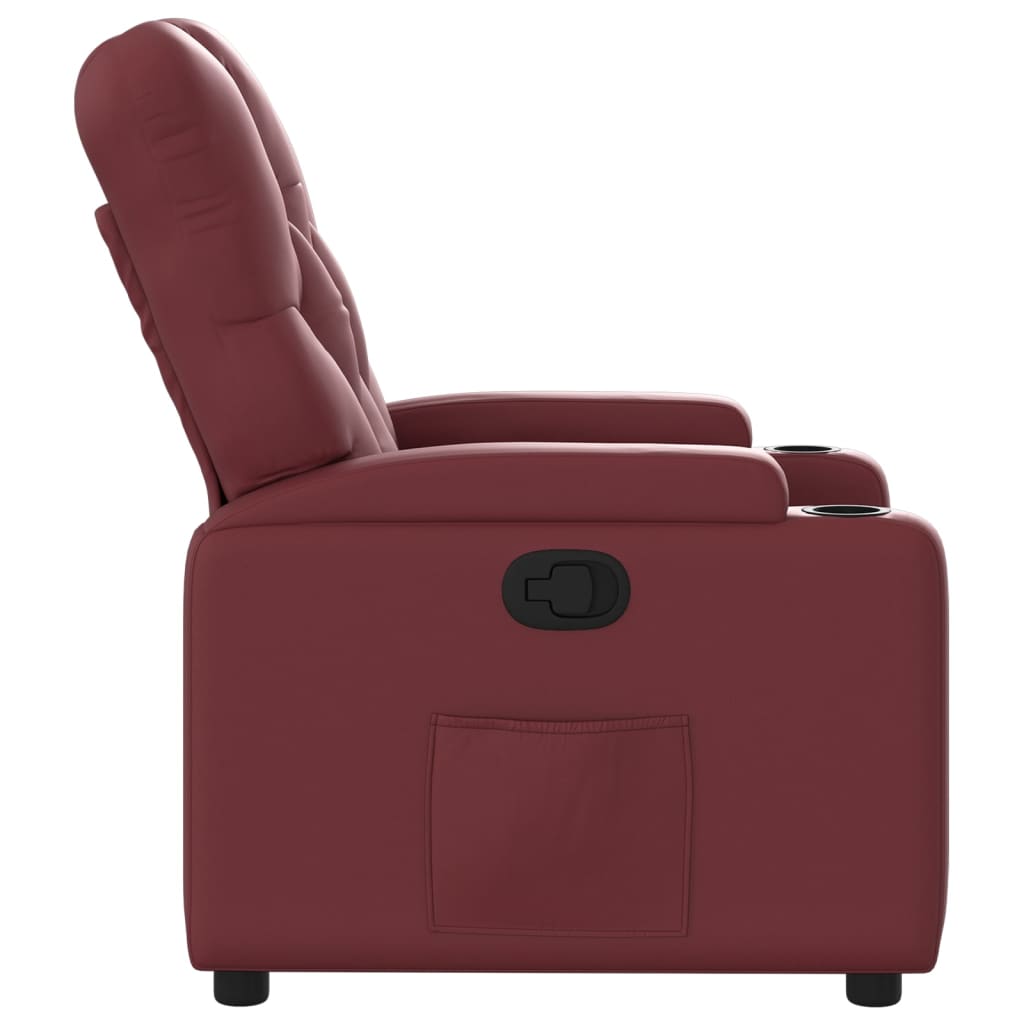 vidaXL Fauteuil relax bordeaux en similicuir