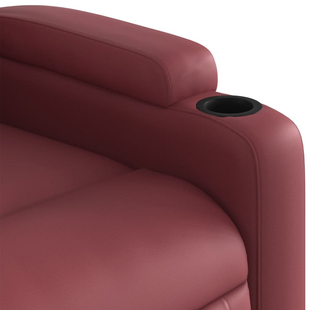 vidaXL Fauteuil relax bordeaux en similicuir