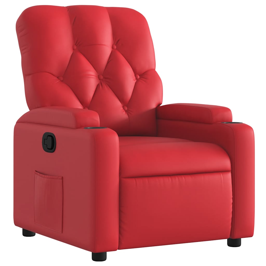 vidaXL Fauteuil relax rouge en similicuir