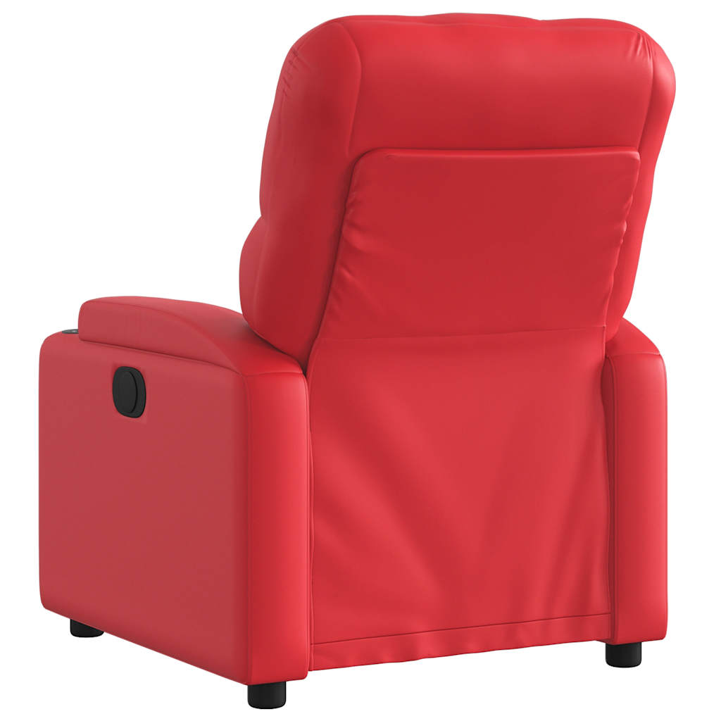 vidaXL Fauteuil relax rouge en similicuir