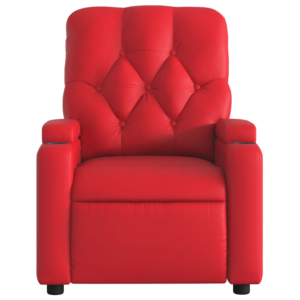 vidaXL Fauteuil relax rouge en similicuir