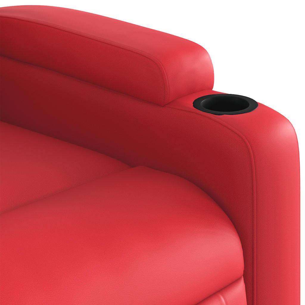 vidaXL Fauteuil relax rouge en similicuir