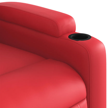 vidaXL Fauteuil relax rouge en similicuir