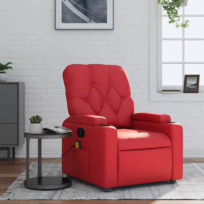 vidaXL Massagesessel Rot Kunstleder