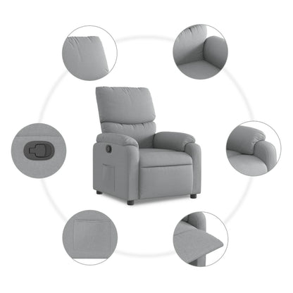 vidaXL Relaxsessel Hellgrau Stoff