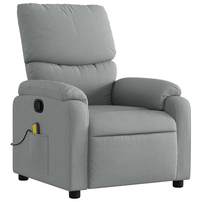 vidaXL Massagesessel Hellgrau Stoff