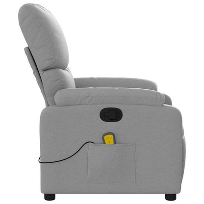 vidaXL Massagesessel Hellgrau Stoff