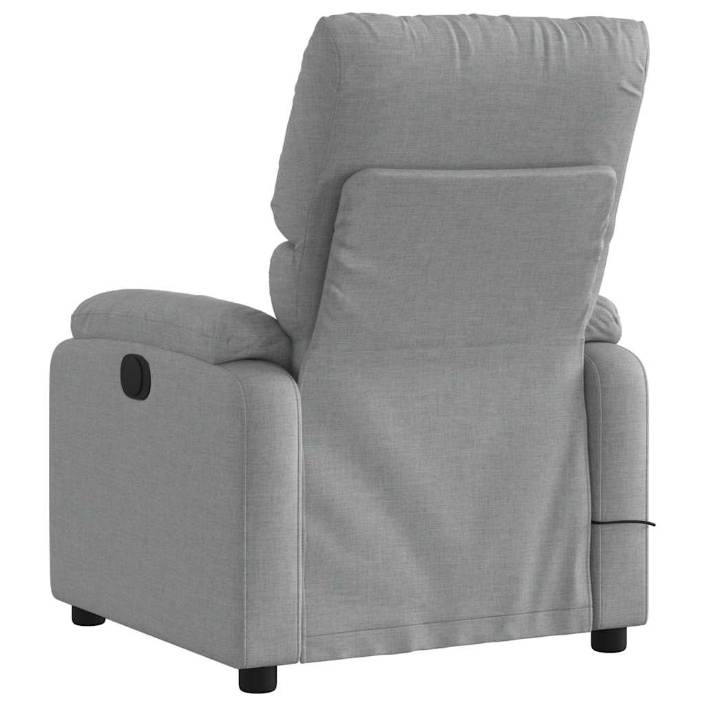 vidaXL Massagesessel Hellgrau Stoff